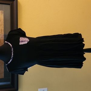 Beautiful black and print babydoll dress